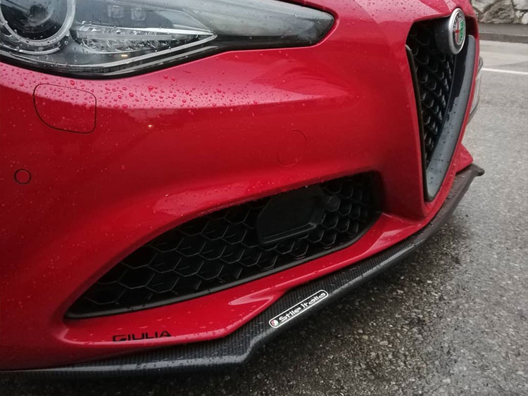 Alfa Romeo Giulia Front Spoiler Italia Style 100 Carbon Fiber